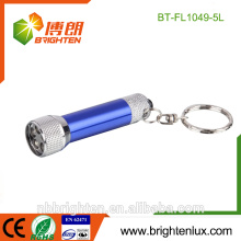 Venta al por mayor de China Multicolor Mini Aluminio Matal 4 * LR44 batería de litio Powered Led baratos llavero linterna